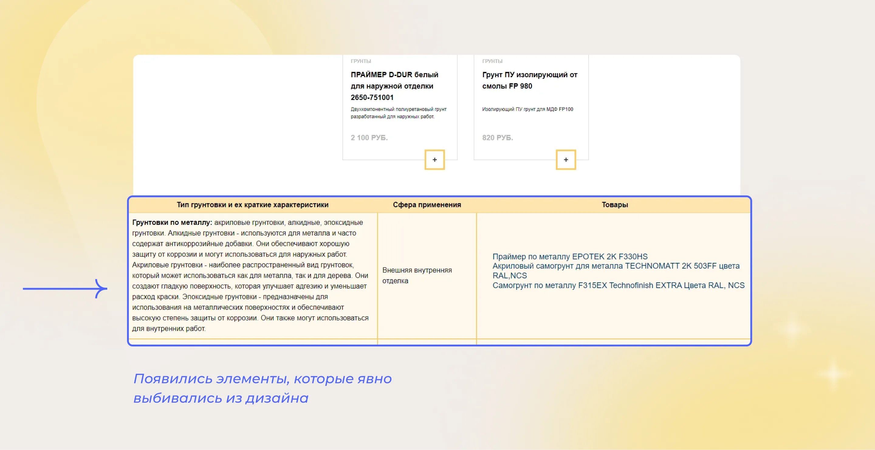 Появились элементы, которые явно
выбивались из дизайна